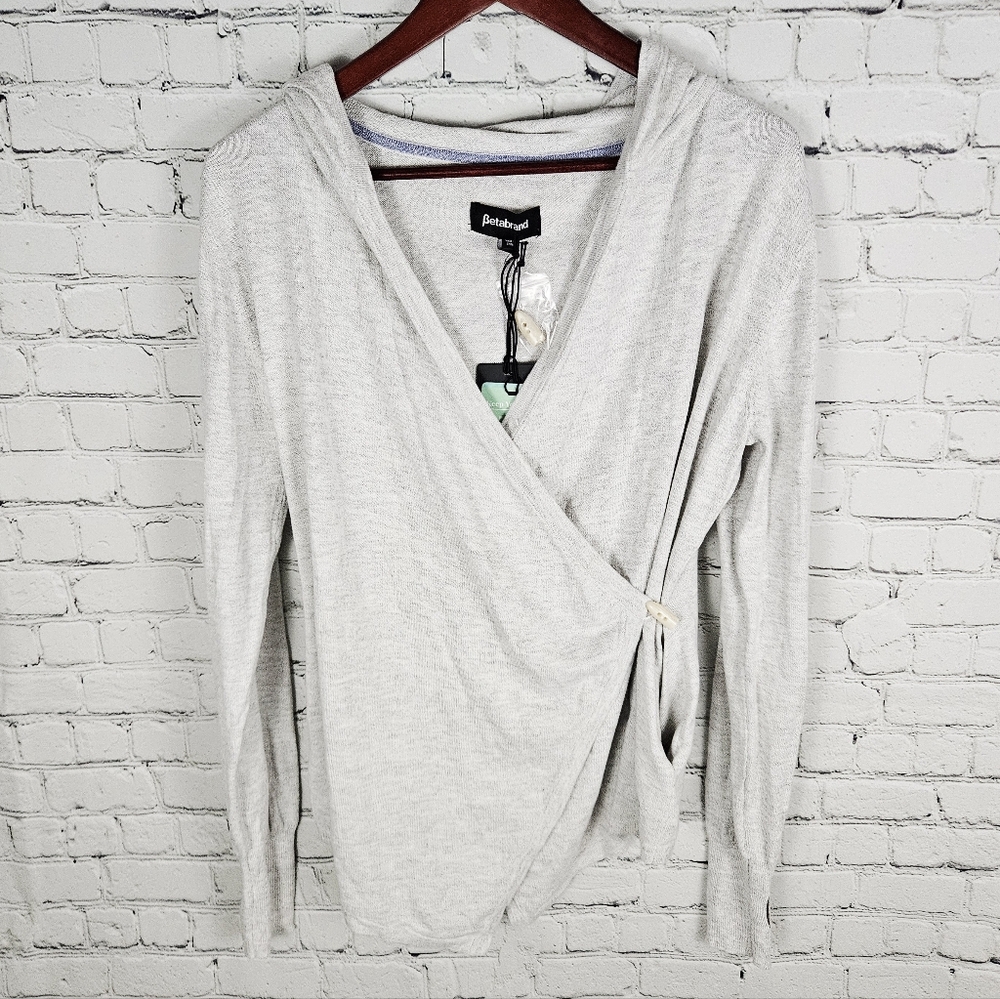 BETABRAND | Cool Jade 2.0 wrap hooded cardigan sweater